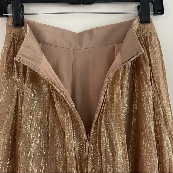 Kate spade Skirt The Rules metallic gold pleated midi skirt 11852 - Picture 3 of 8